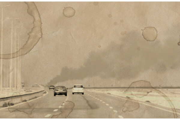 Iran Eurasian Trade Hub context as smoke rises from Ras Tanura refinery after a reported Iranian drone strike highlighting risks to global oil flows