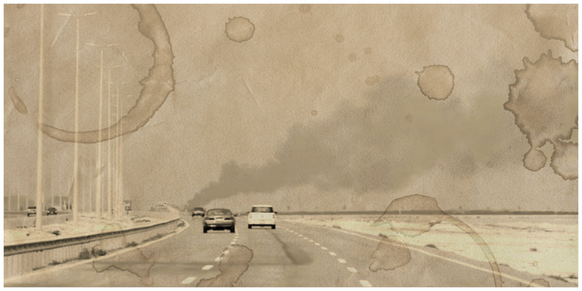 Iran Eurasian Trade Hub context as smoke rises from Ras Tanura refinery after a reported Iranian drone strike highlighting risks to global oil flows