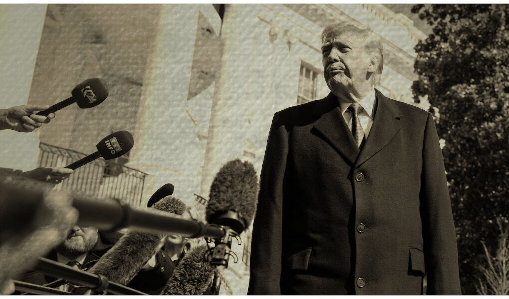 President Donald Trump discusses U.S. Section 301 Trade Investigations affecting global manufacturing outside the White House