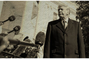 President Donald Trump discusses U.S. Section 301 Trade Investigations affecting global manufacturing outside the White House